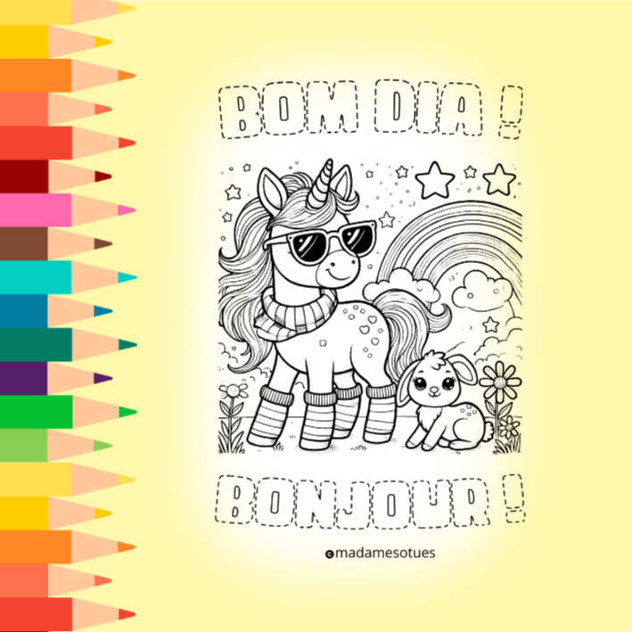 26 Colori(e)r" #01 – Um livro, duas línguas, mil cores de imaginação! (Formato : A4)