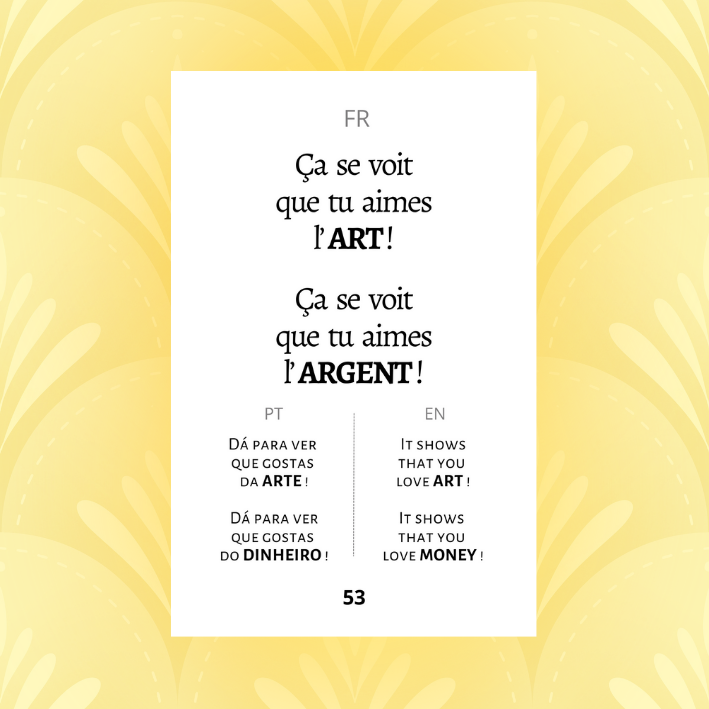 26 Wordplays entre parenthèses - traduzidos em português e inglês - #02-FR