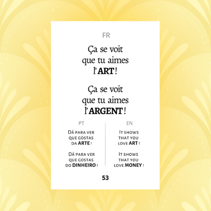 26 Wordplays entre parenthèses - traduzidos em português e inglês - #02-FR